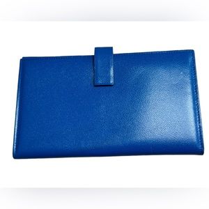 Vintage MELE Blue Women’s Cantata Cowhide Wallet MINTY RARE